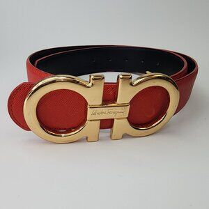 Salvatore Ferragamo Red Belt (40 " Length)